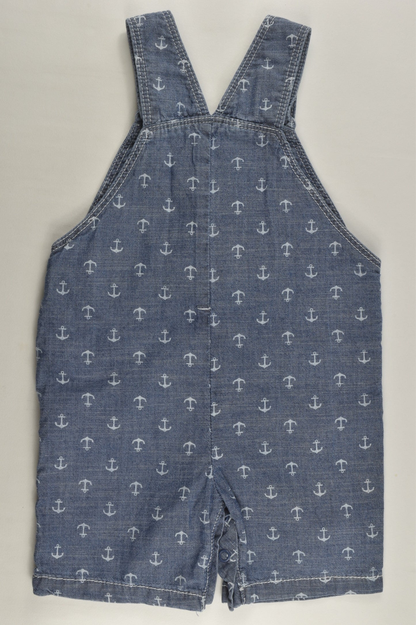 George Size 0 (6-9 months, 68-74 cm) Nautical Lightweight Denim Short Overalls