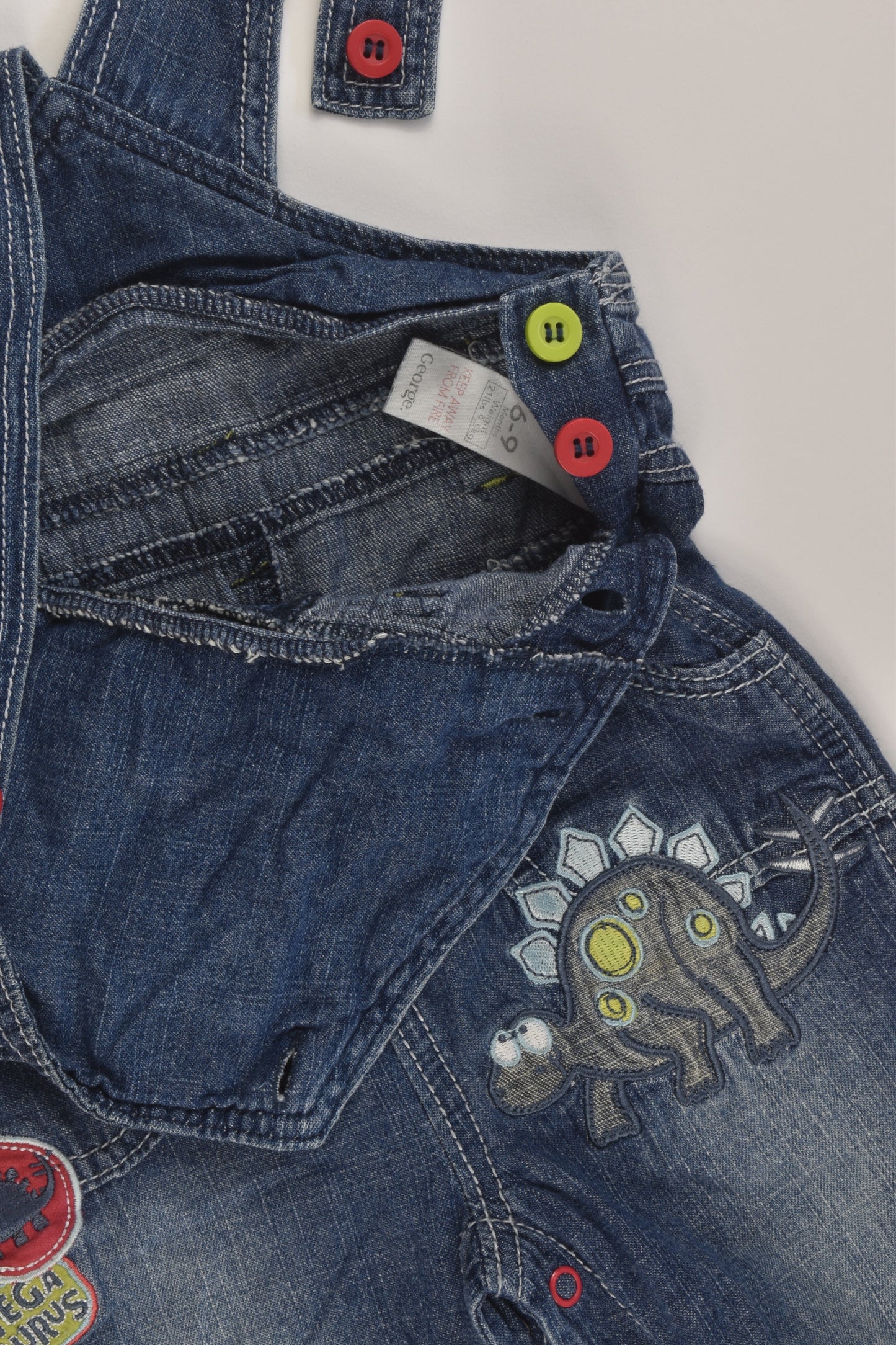 George Size 0 (6-9 months) Denim Overalls