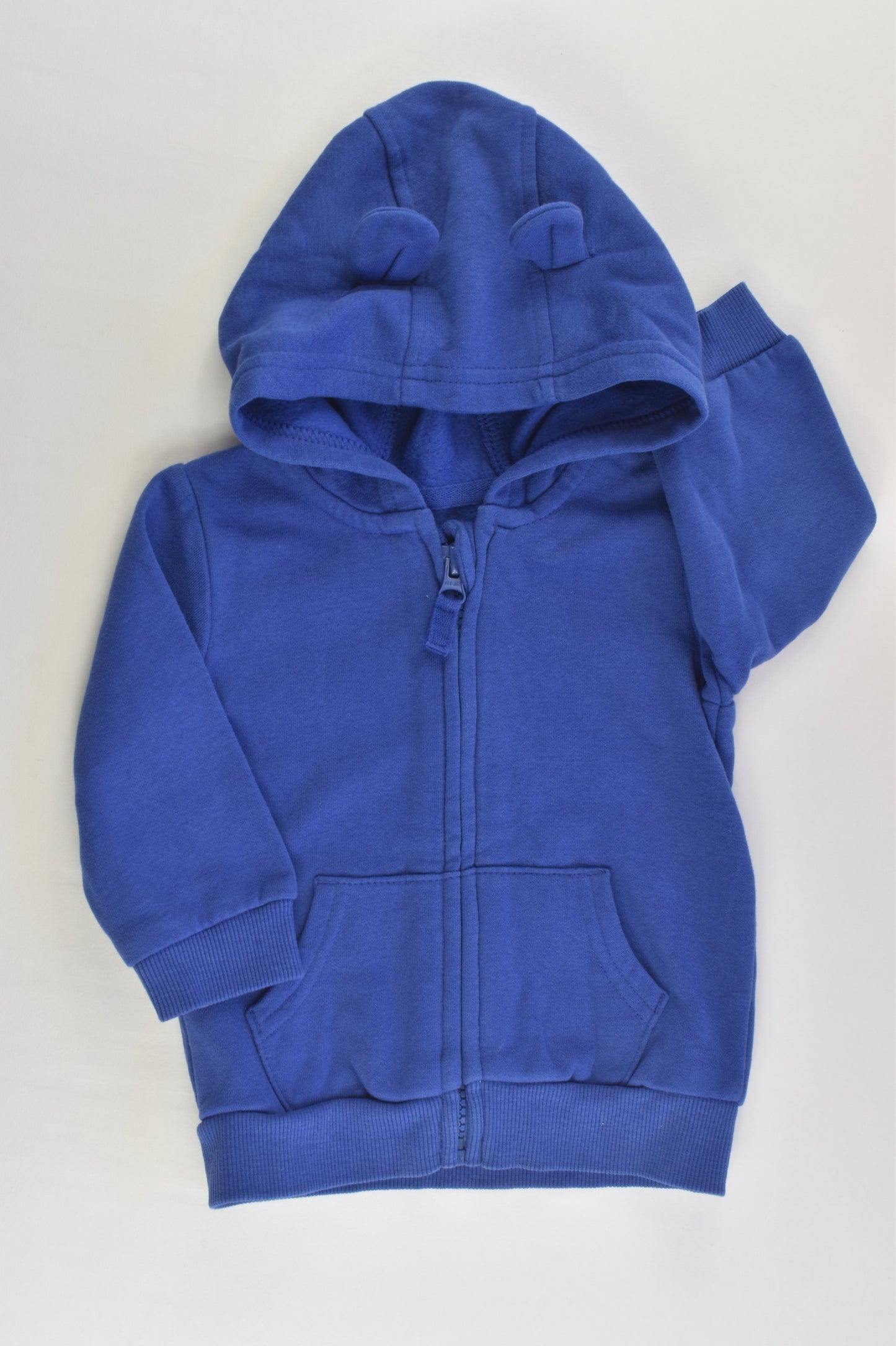George Size 00 (3-6 months) Blue Hooded Jumper