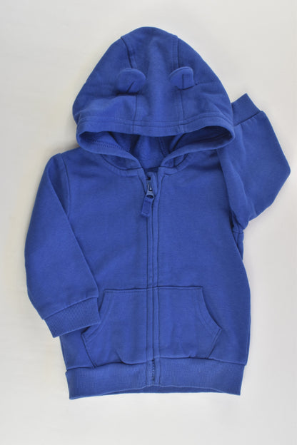 George Size 00 (3-6 months) Blue Hooded Jumper