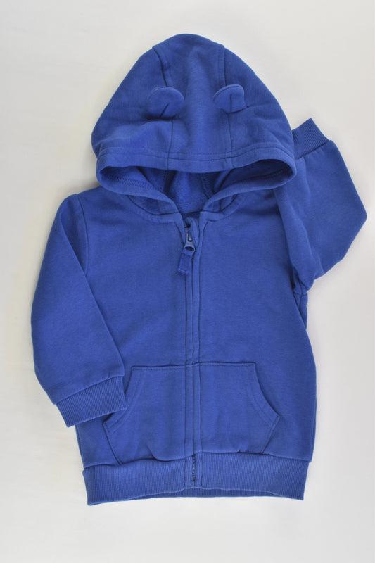George Size 00 (3-6 months) Blue Hooded Jumper