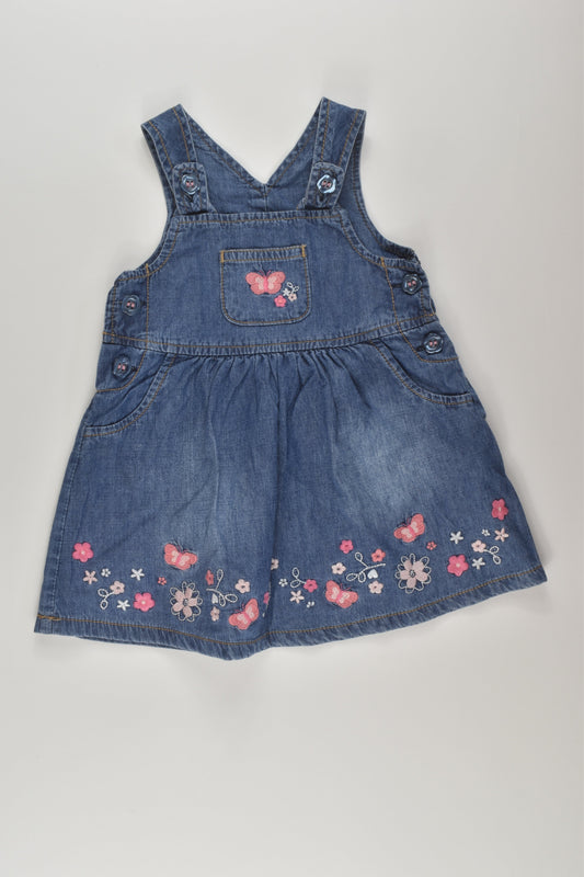 George Size 00 Embroidery Lightweight Denim Dress