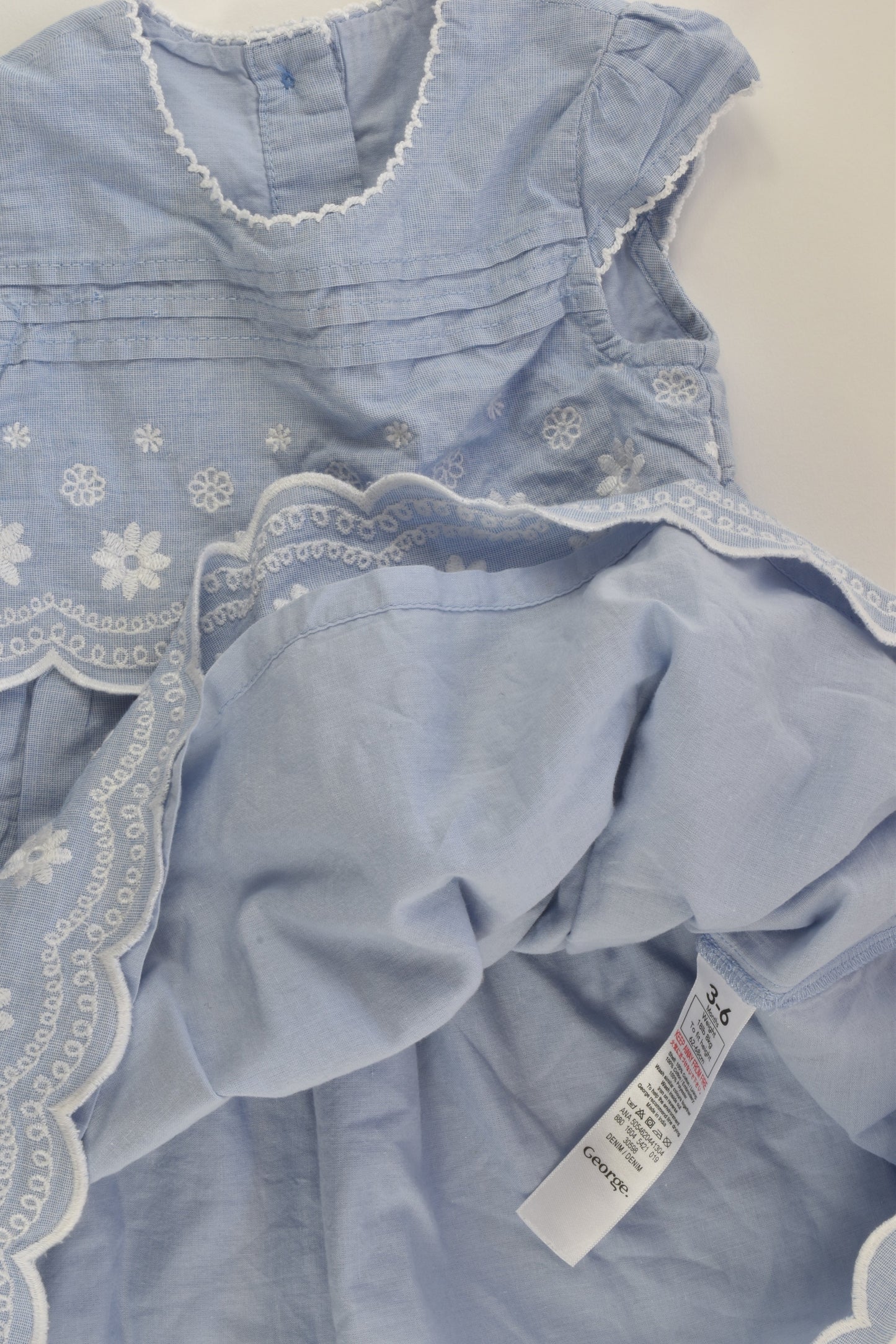 George Size 00 Lined Embroidery Dress