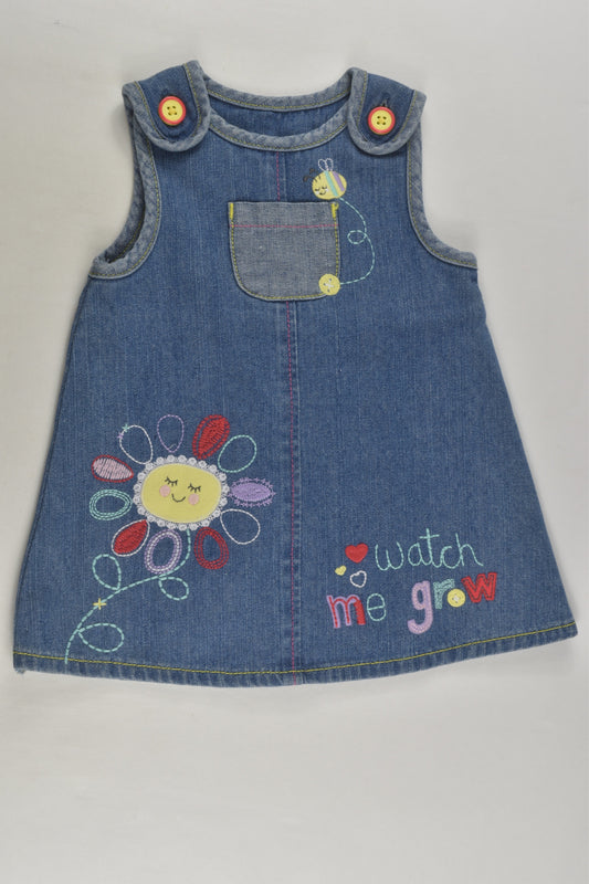 George Size 00 'Watch Me Grow' Denim Dress
