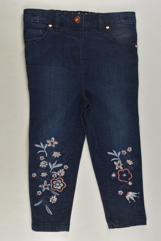 George Size 1-2 (86-92 cm) Embroidery Denim Pants