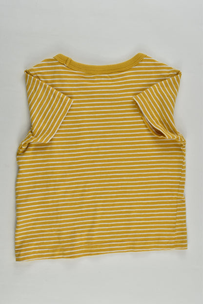 George Size 1 (80-86 cm) Striped 'Awesome' T-shirt