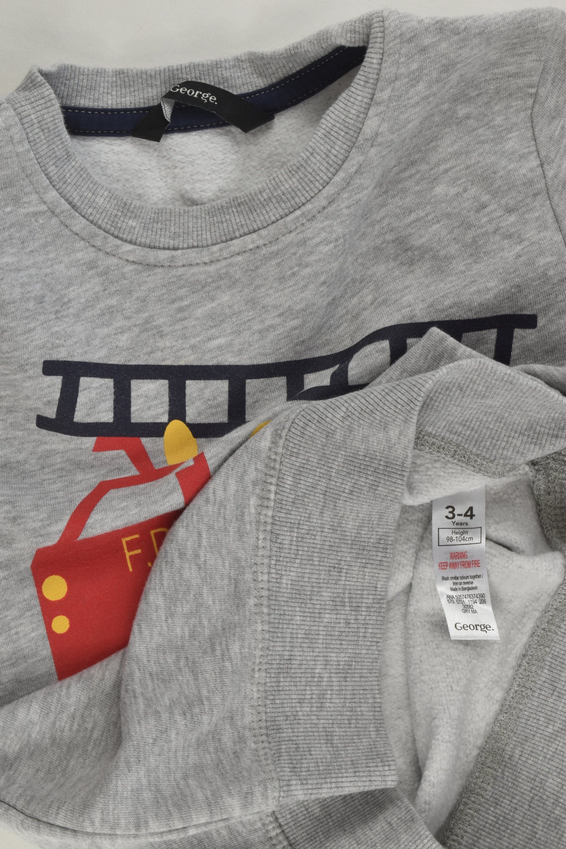 George Size 3-4 Fire Engie Sweater