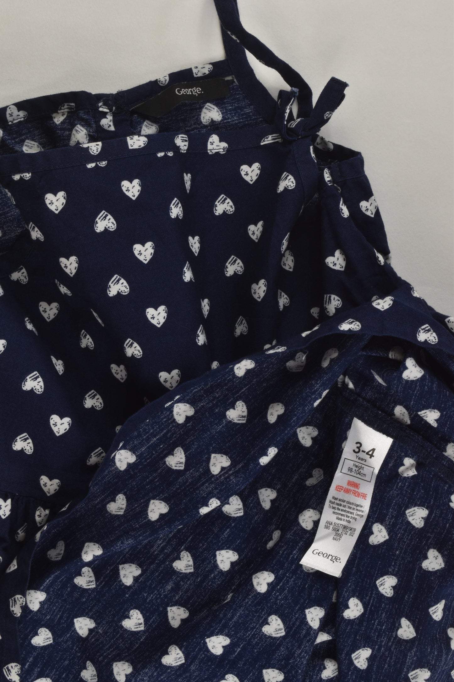 George Size 3-4 Love Hearts Dress