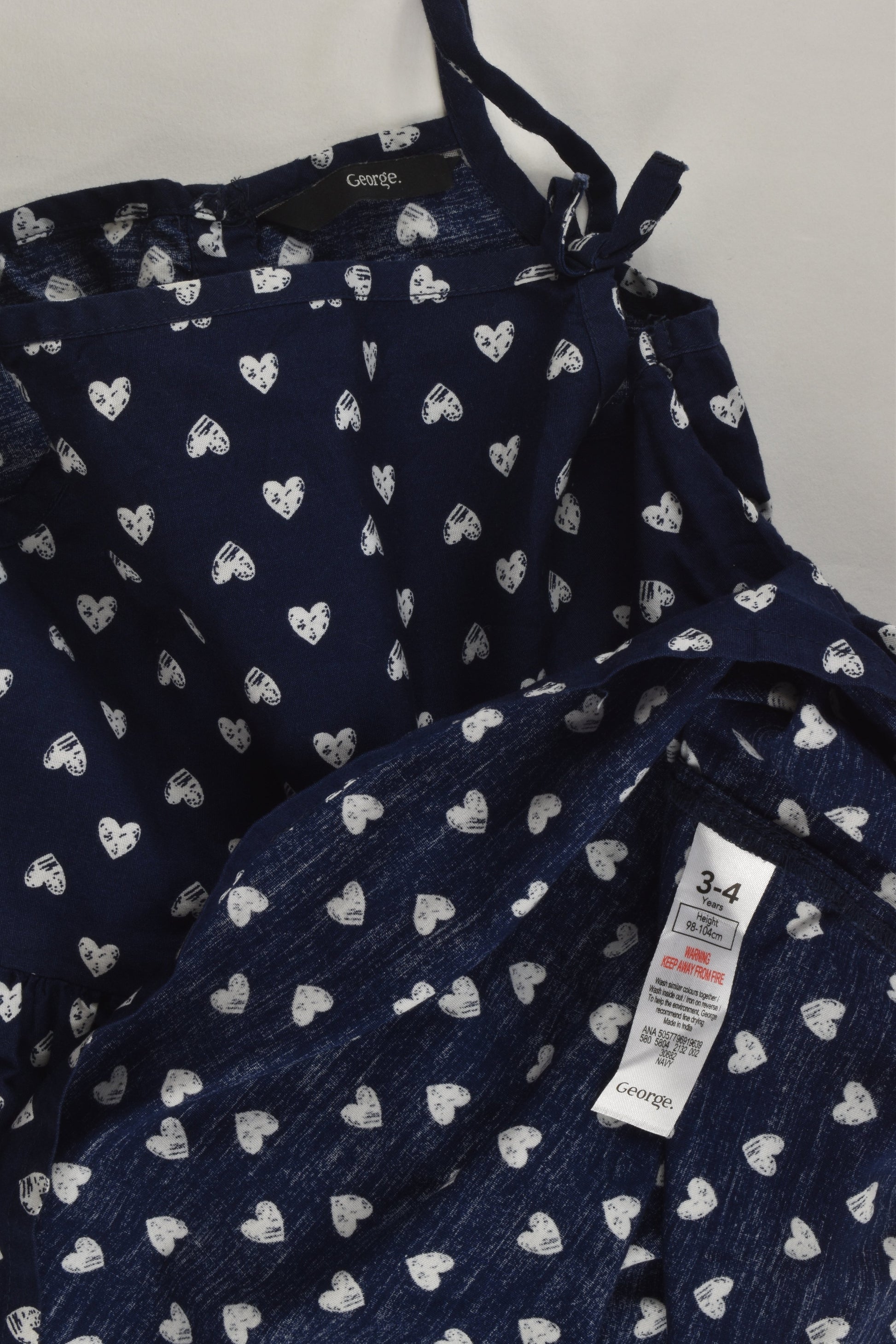 George Size 3-4 Love Hearts Dress