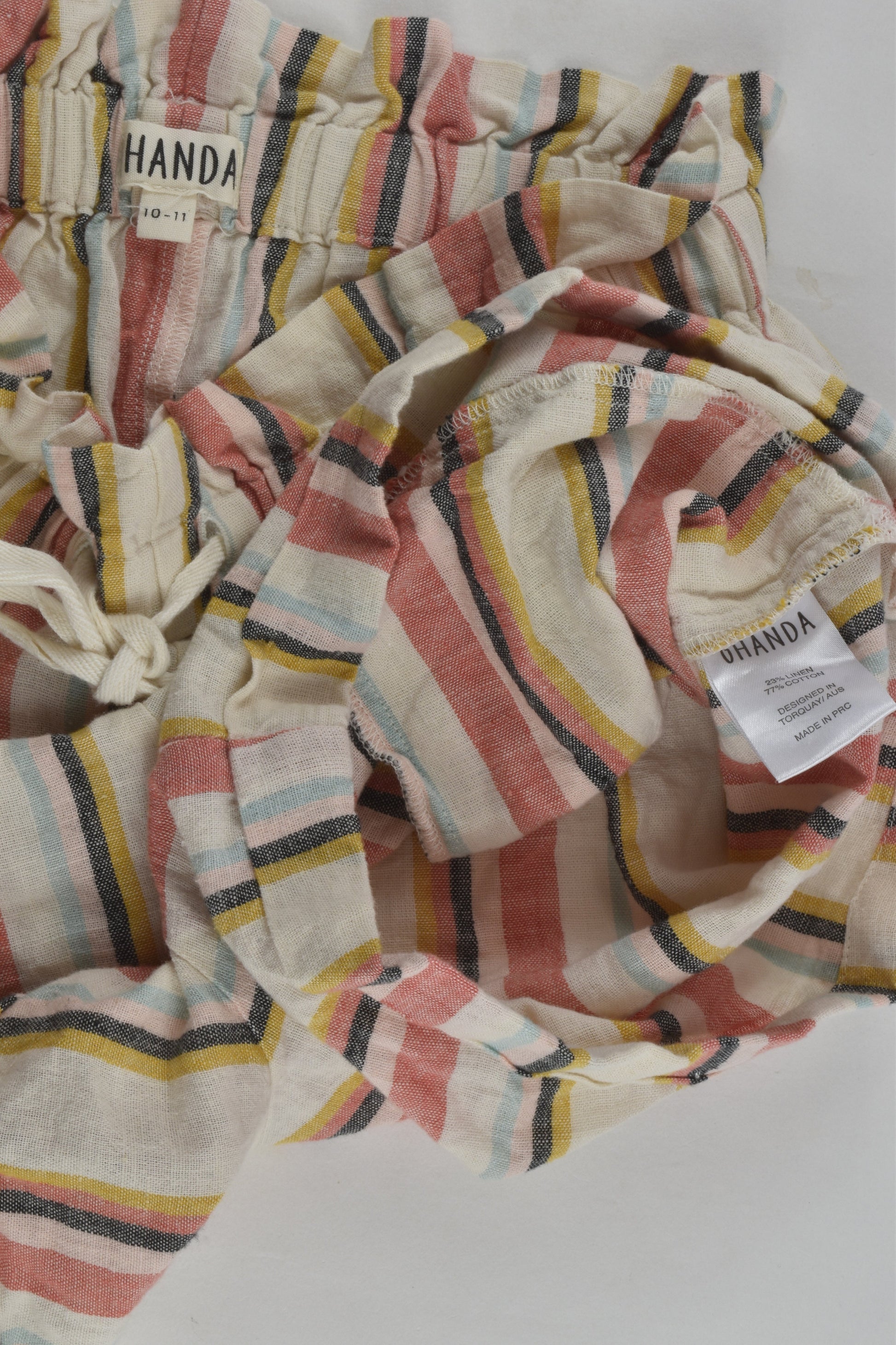 Ghanda Size 10-11 Linen Blend Shorts