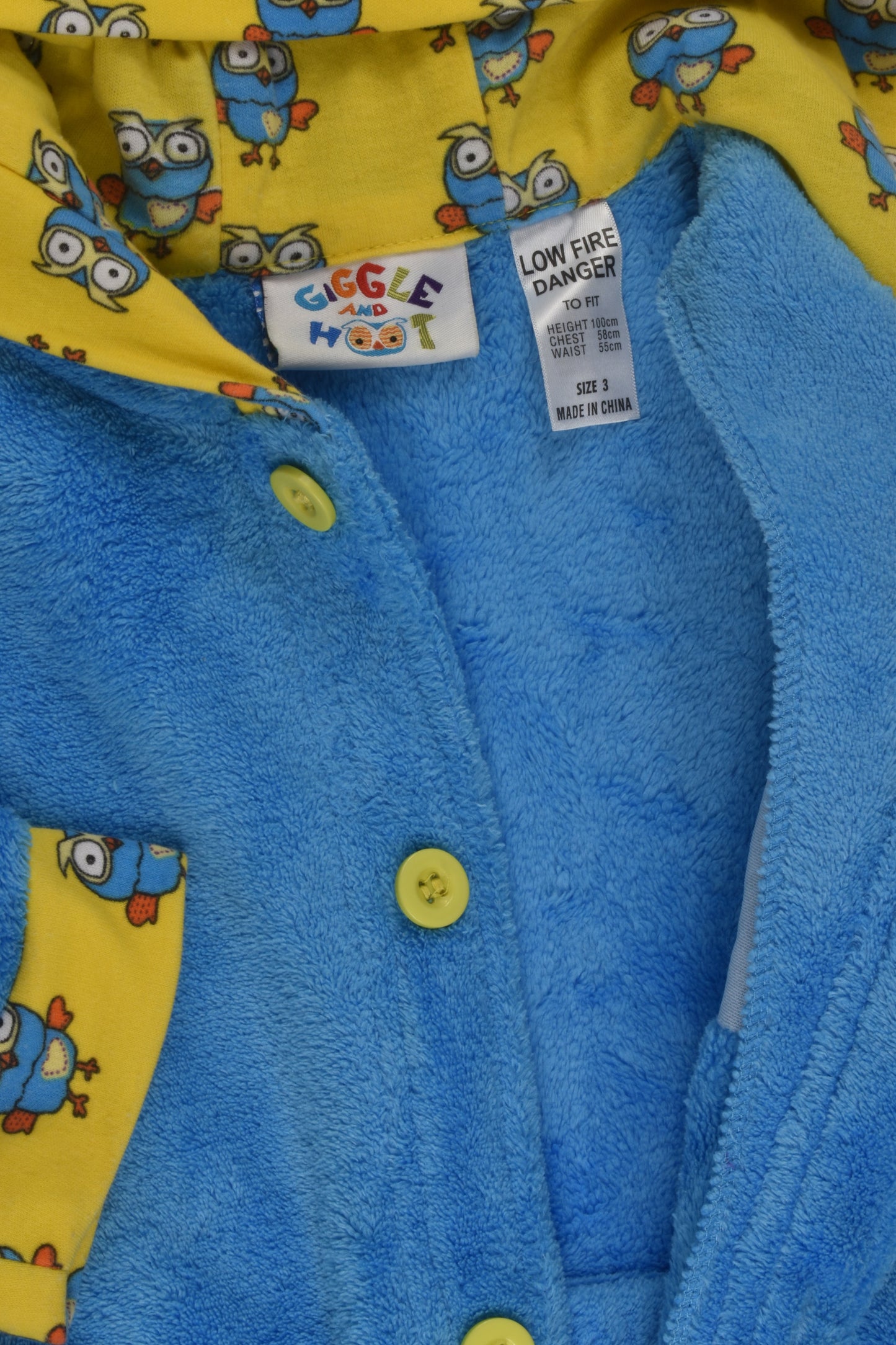 Giggle and Hoot Size 3 Dressing Gown