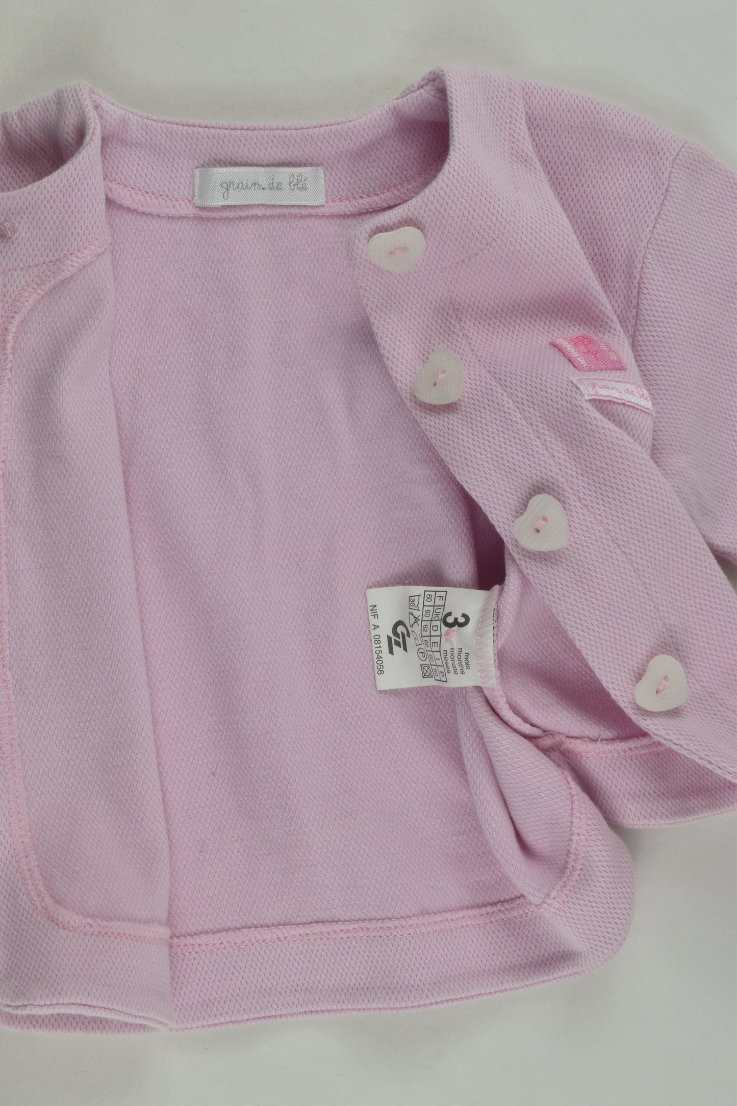 Grain De Blé Size 000 (3 months) Cardigan