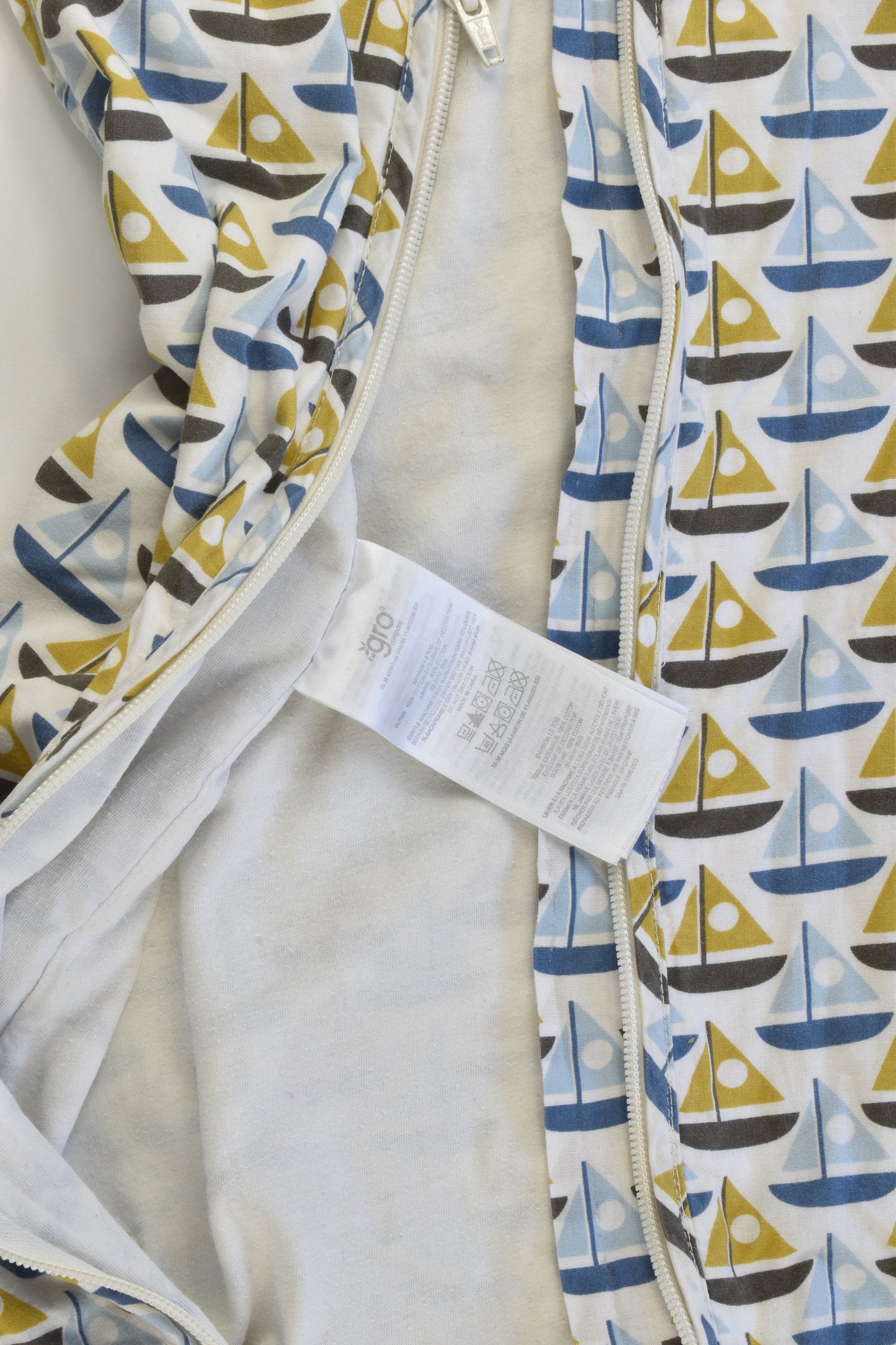 Grobag Size 1-3 (18-36 months) Approx 1.0 Tog Sailboats Sleeping Bag