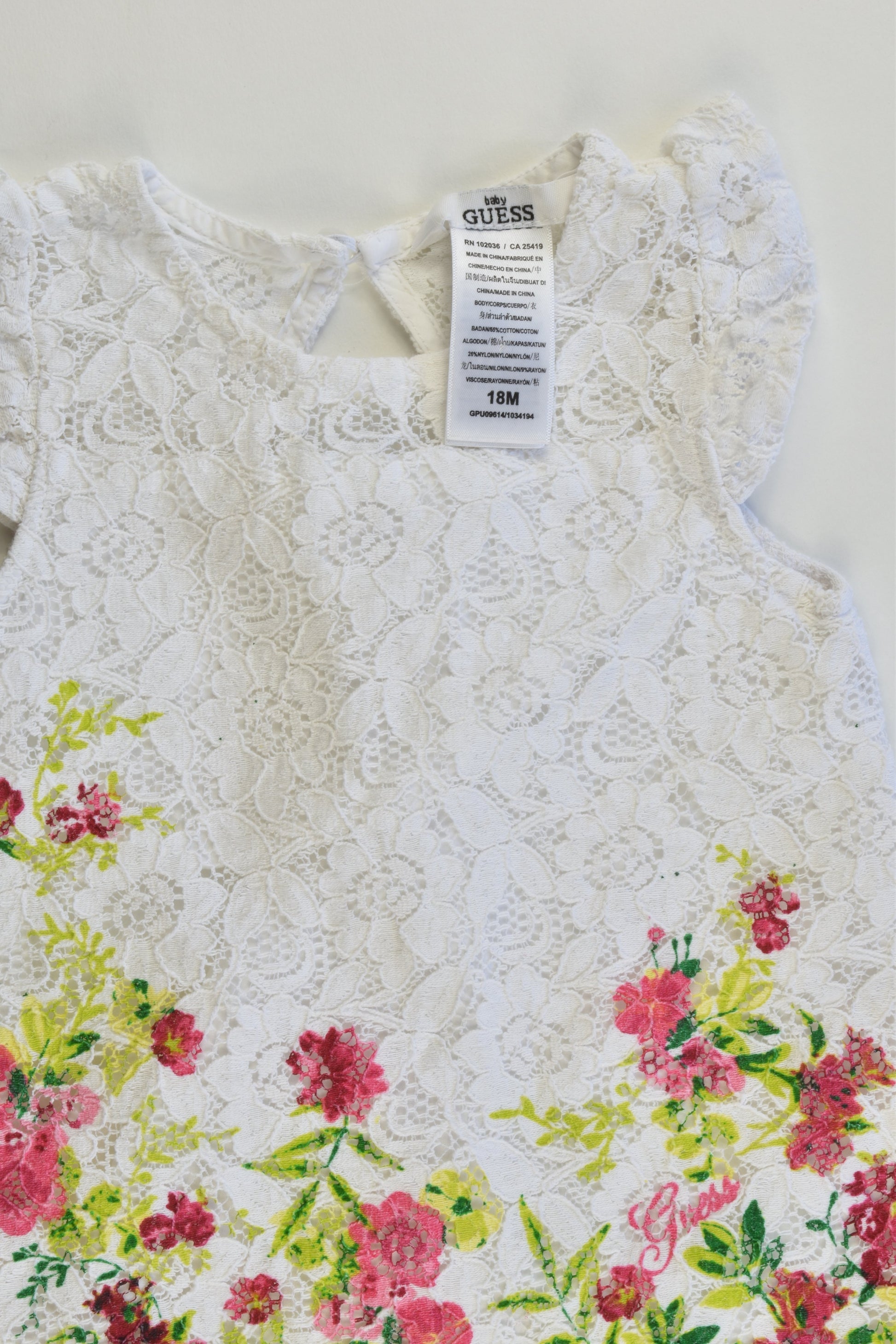 Guess Size 18 months Lined Lace Tunic/Dress