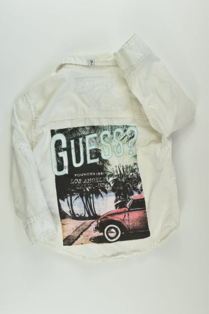 Guess Size 2 Linen Blend Shirt