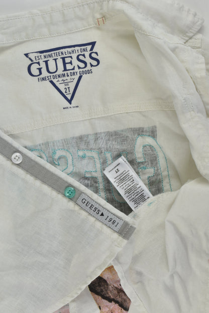 Guess Size 2 Linen Blend Shirt
