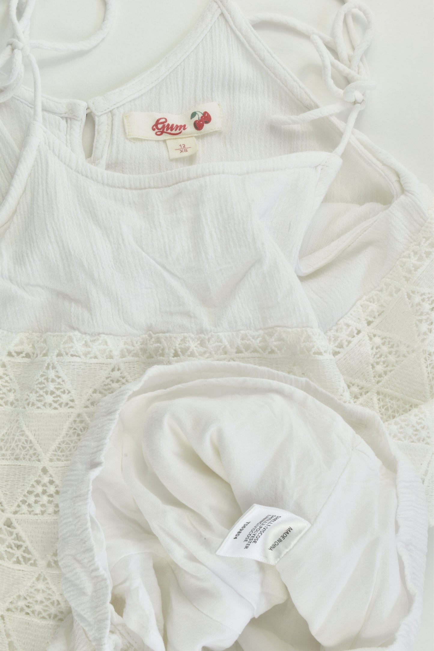 Gum Size 12 Lined Lace Playsuit