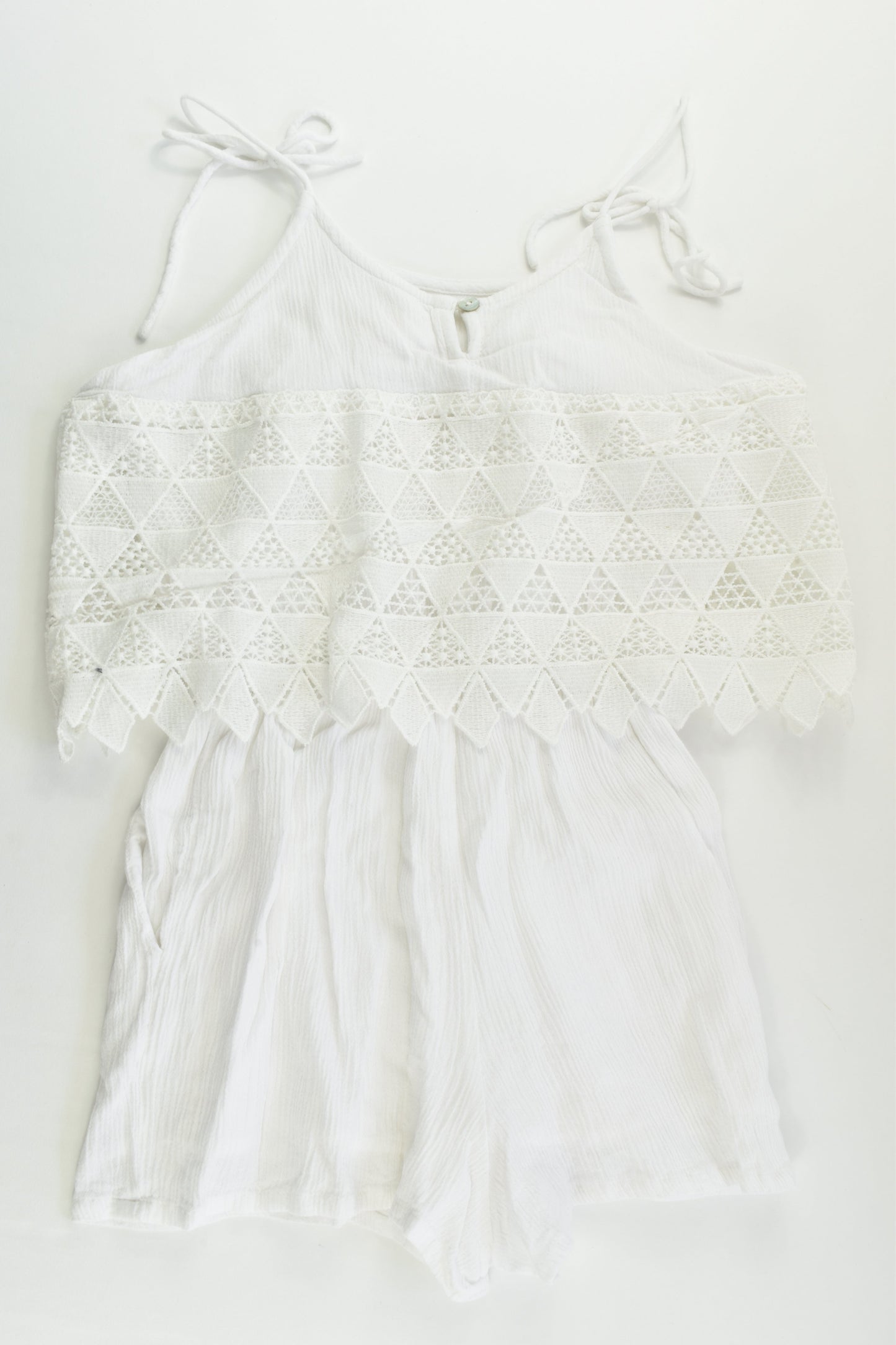 Gum Size 12 Lined Lace Playsuit