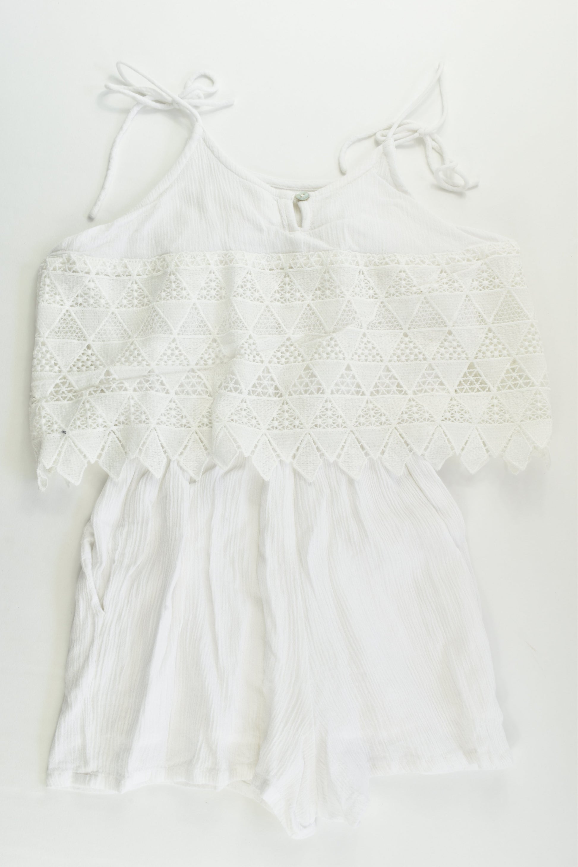 Gum Size 12 Lined Lace Playsuit