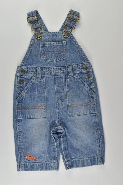 Gymboree Size 000 Plane Denim Overalls