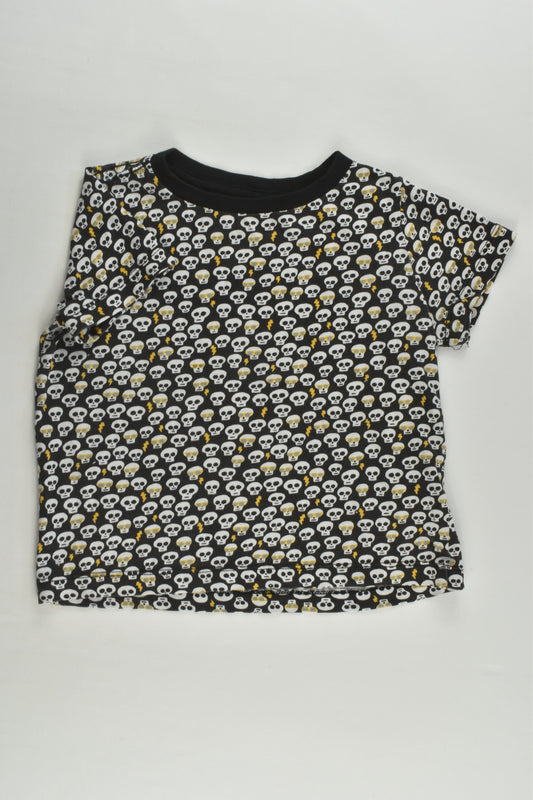 Gymboree Size 1 (12-18 months) Skulls T-shirt