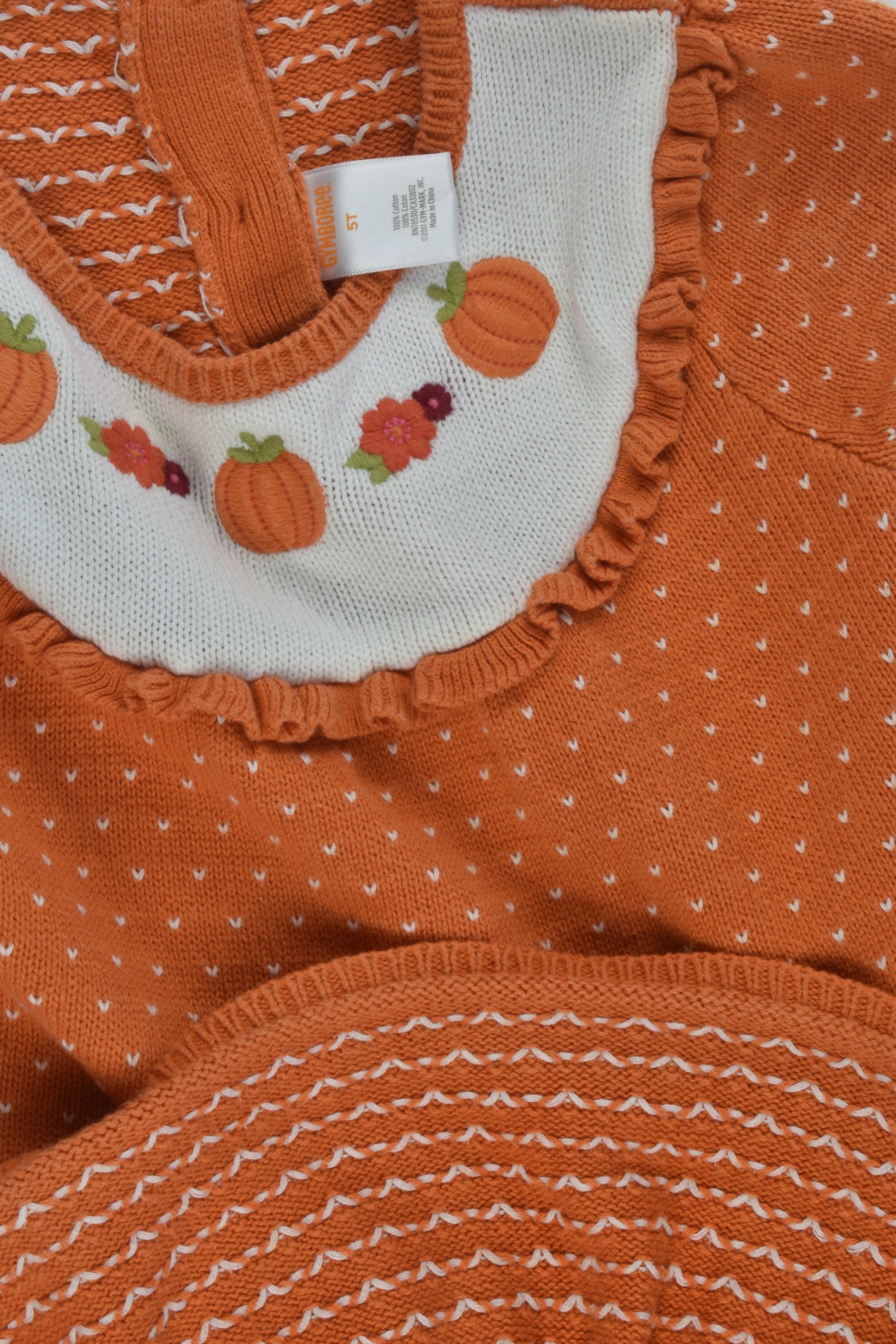Gymboree Size 5 Pumpkin Knit Dress