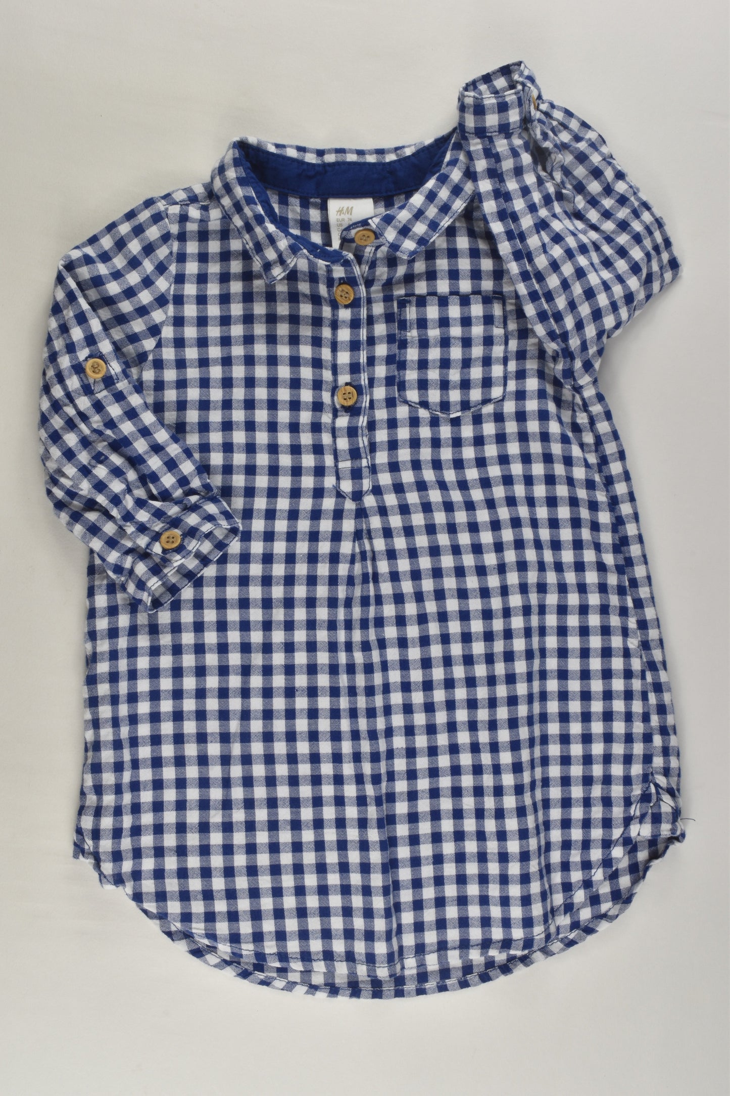 H&M Size 0 (74 cm) Checked Dress/Tunic