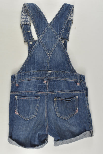H&M Size 0 (74 cm) Seashell Short Denim Overalls