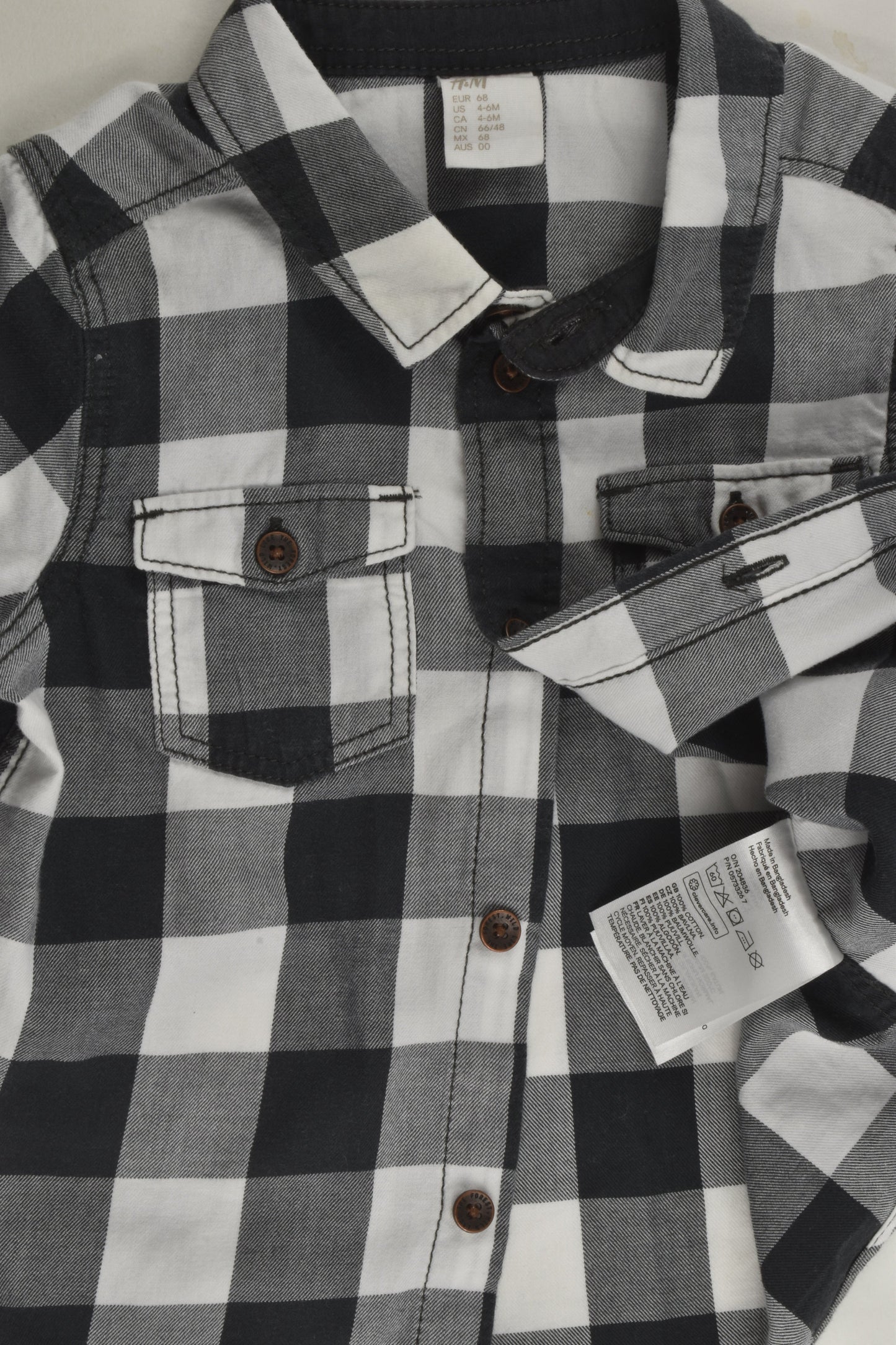 H&M Size 00 Checked Shirt