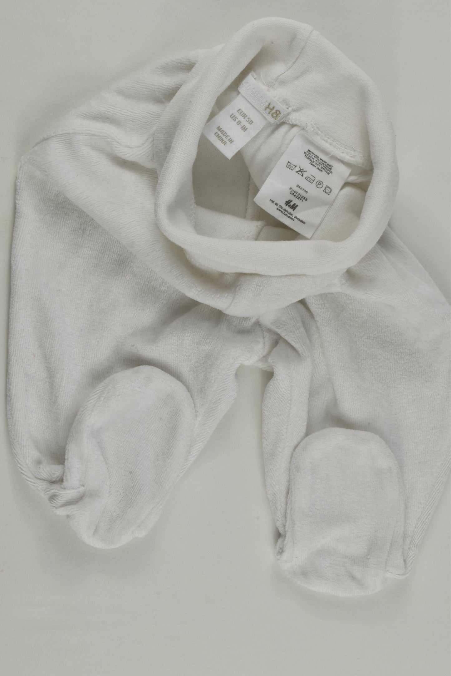H&M Size 0000 (50 cm) Footed Velour Pants