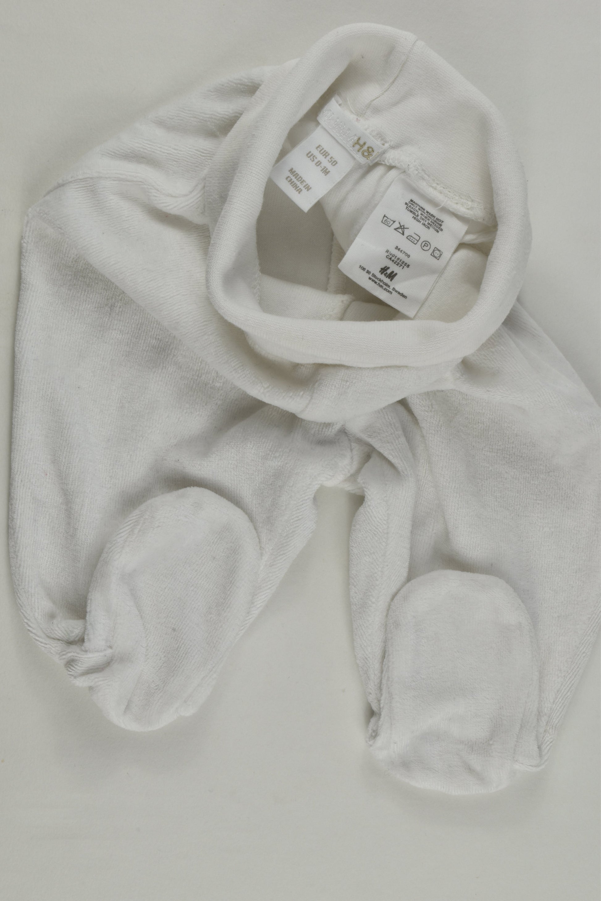 H&M Size 0000 (50 cm) Footed Velour Pants