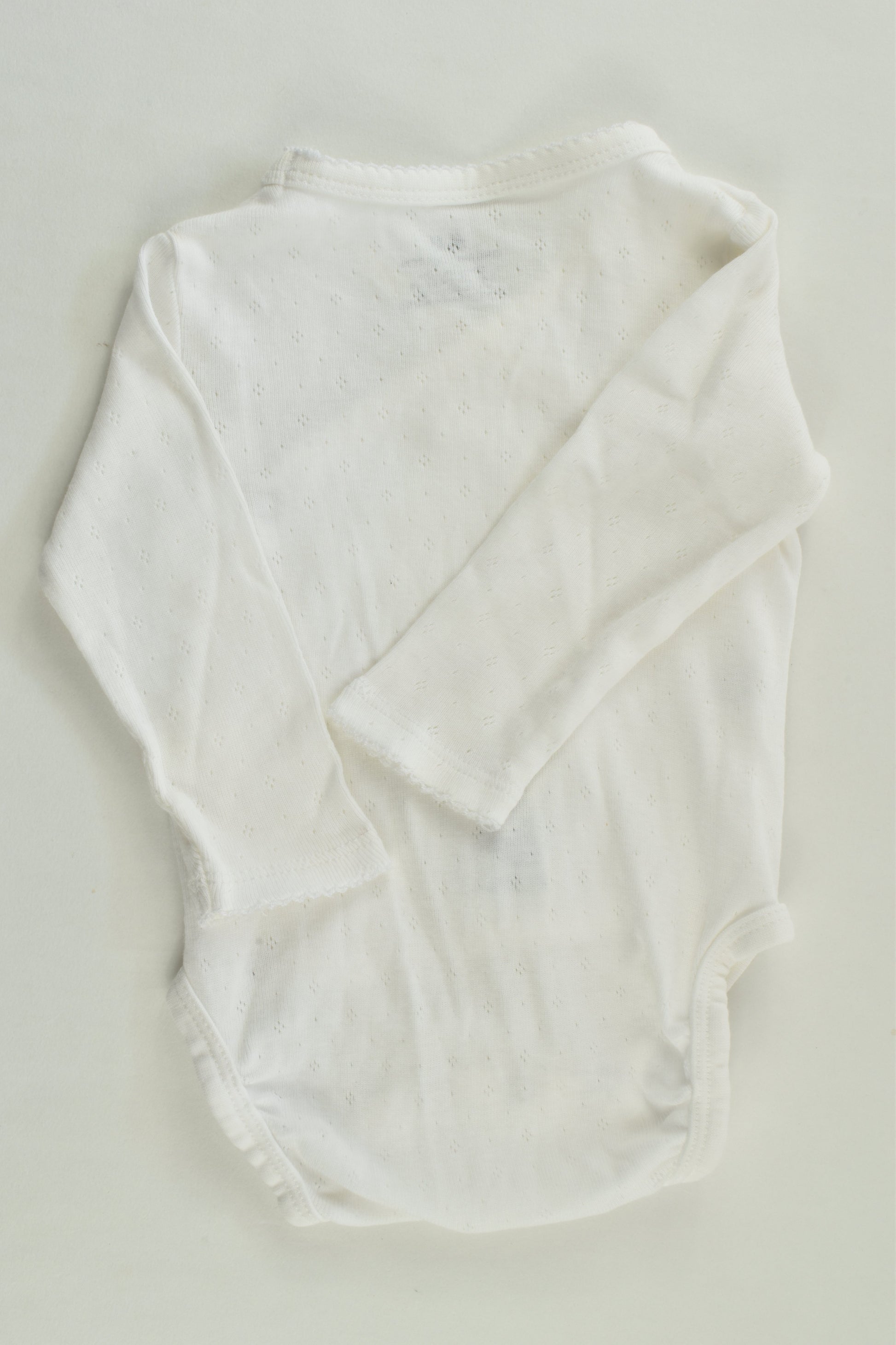 H&M Size 0000 (56 cm) Organic Wrap Bodysuit