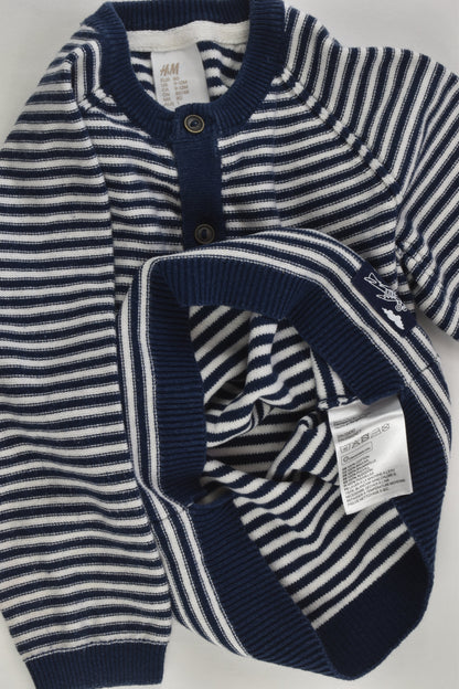 H&M Size 1 (80 cm) Striped Knit Jumper