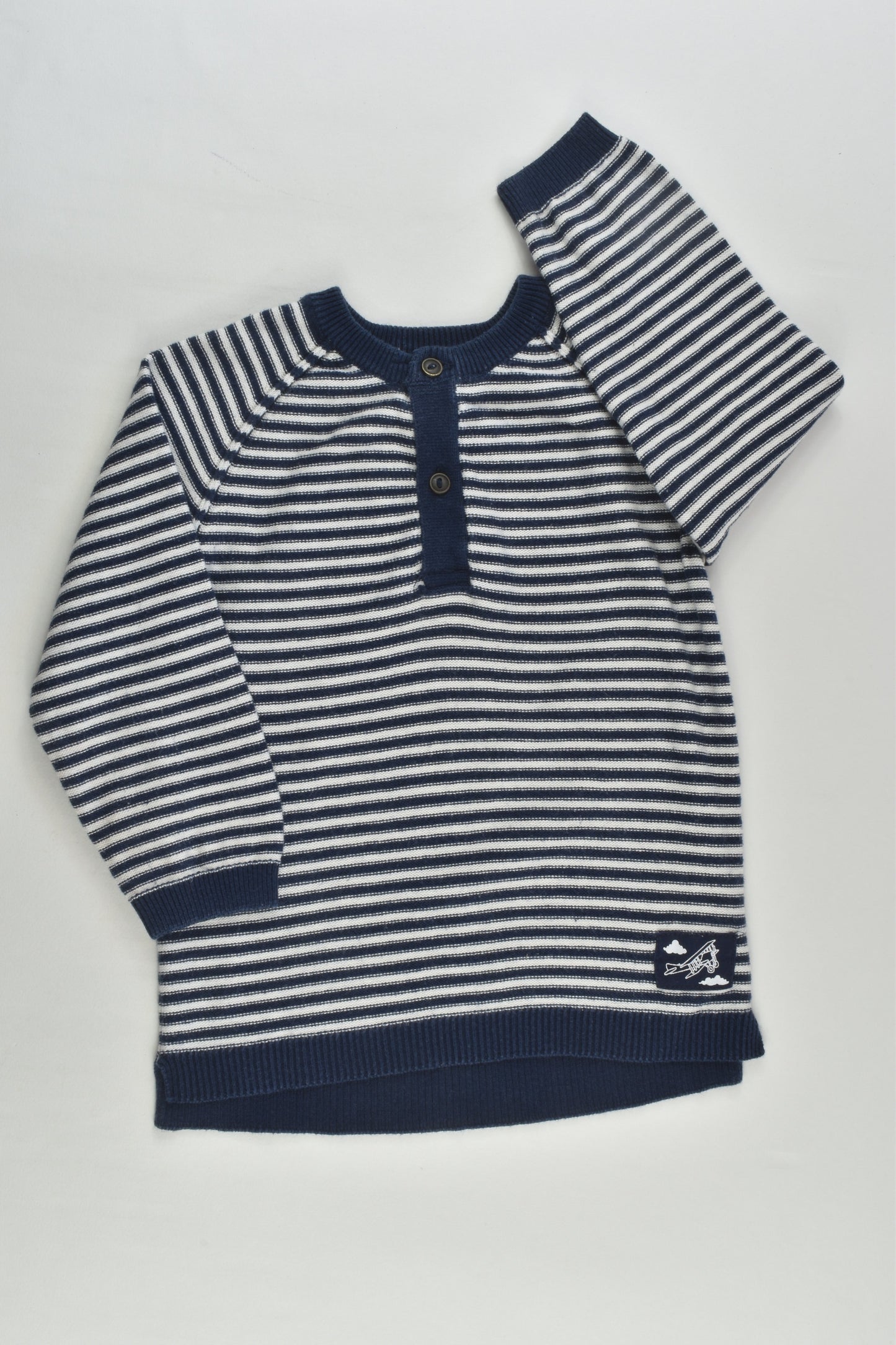 H&M Size 1 (80 cm) Striped Knit Jumper