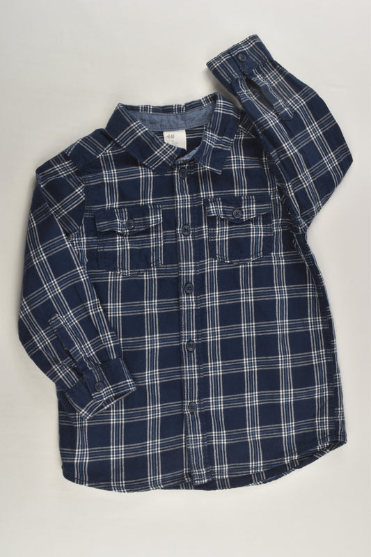 H&M Size 1 (86 cm) Checked Shirt