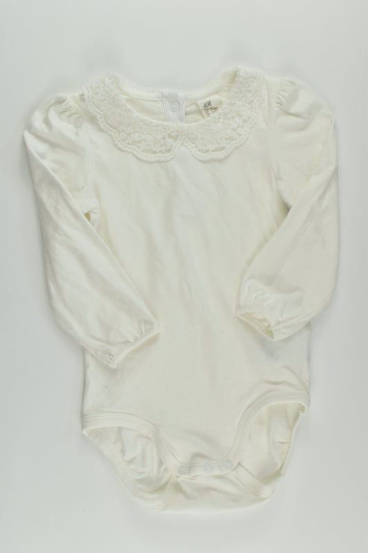 H&M Size 1 Lace Collar Bodysuit