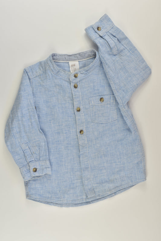 H&M Size 1 Linen Blend Shirt