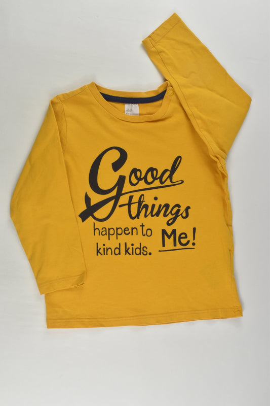 H&M Size 2 (92 cm) 'Good Things' Top