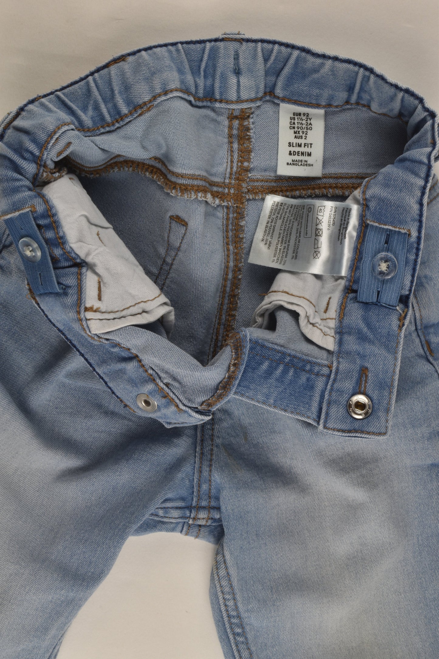 H&M Size 2 (92 cm) Stretchy Slim Fit Denim Pants