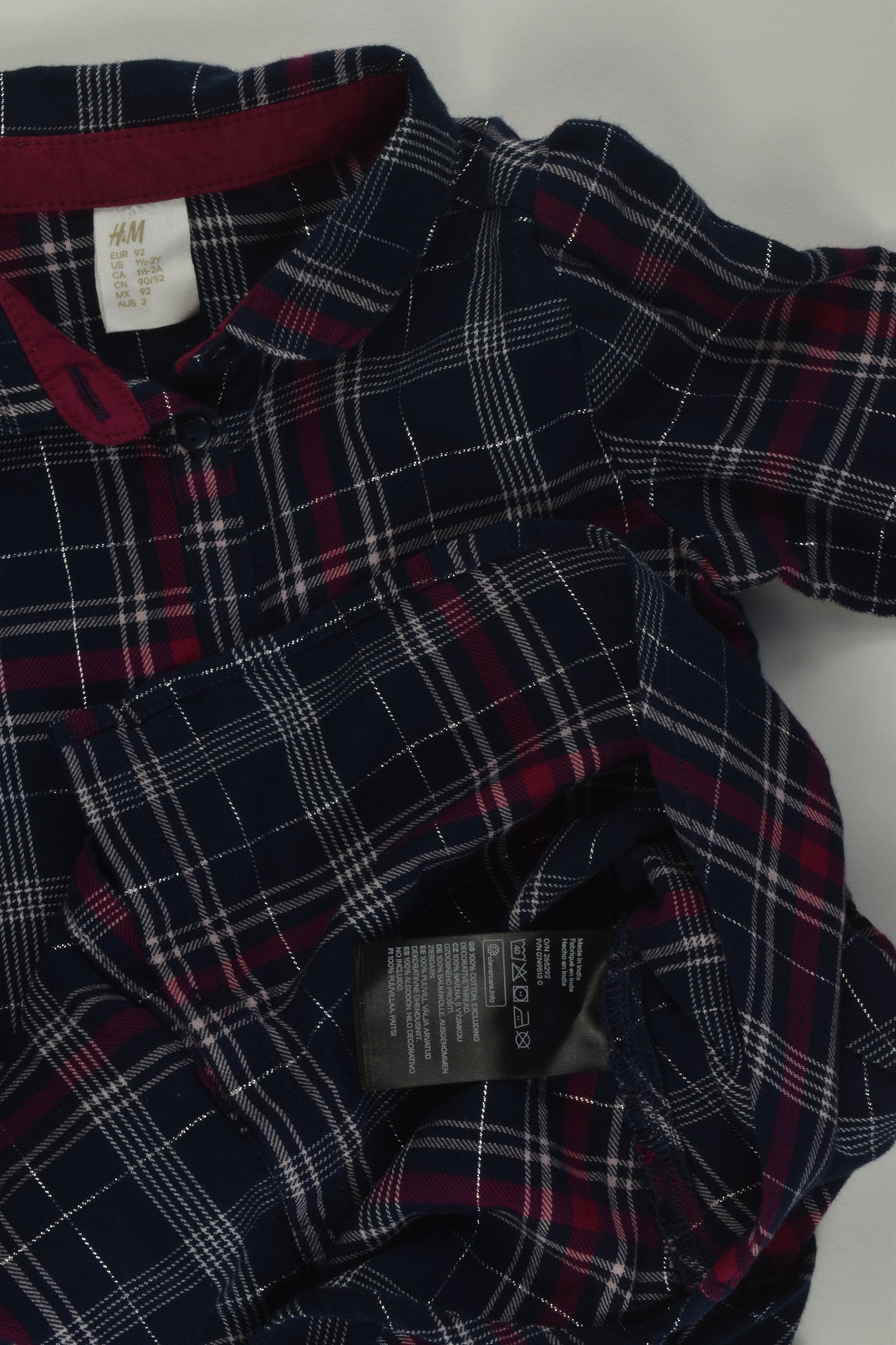 H&M Size 2 Checked Dress