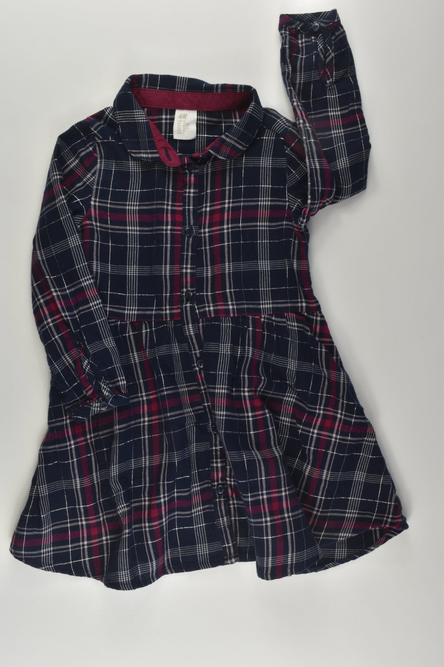 H&M Size 2 Checked Dress