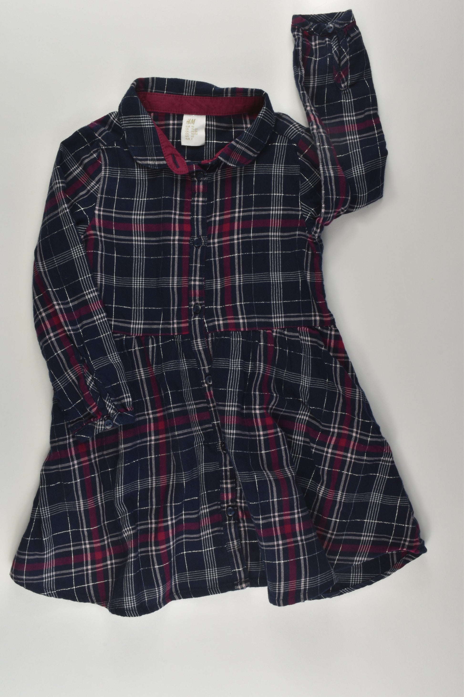 H&M Size 2 Checked Dress