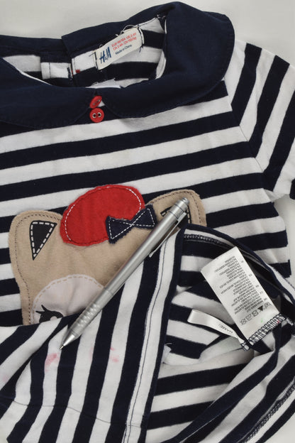H&M Size 3-4 (98/104 cm) French Cat Top