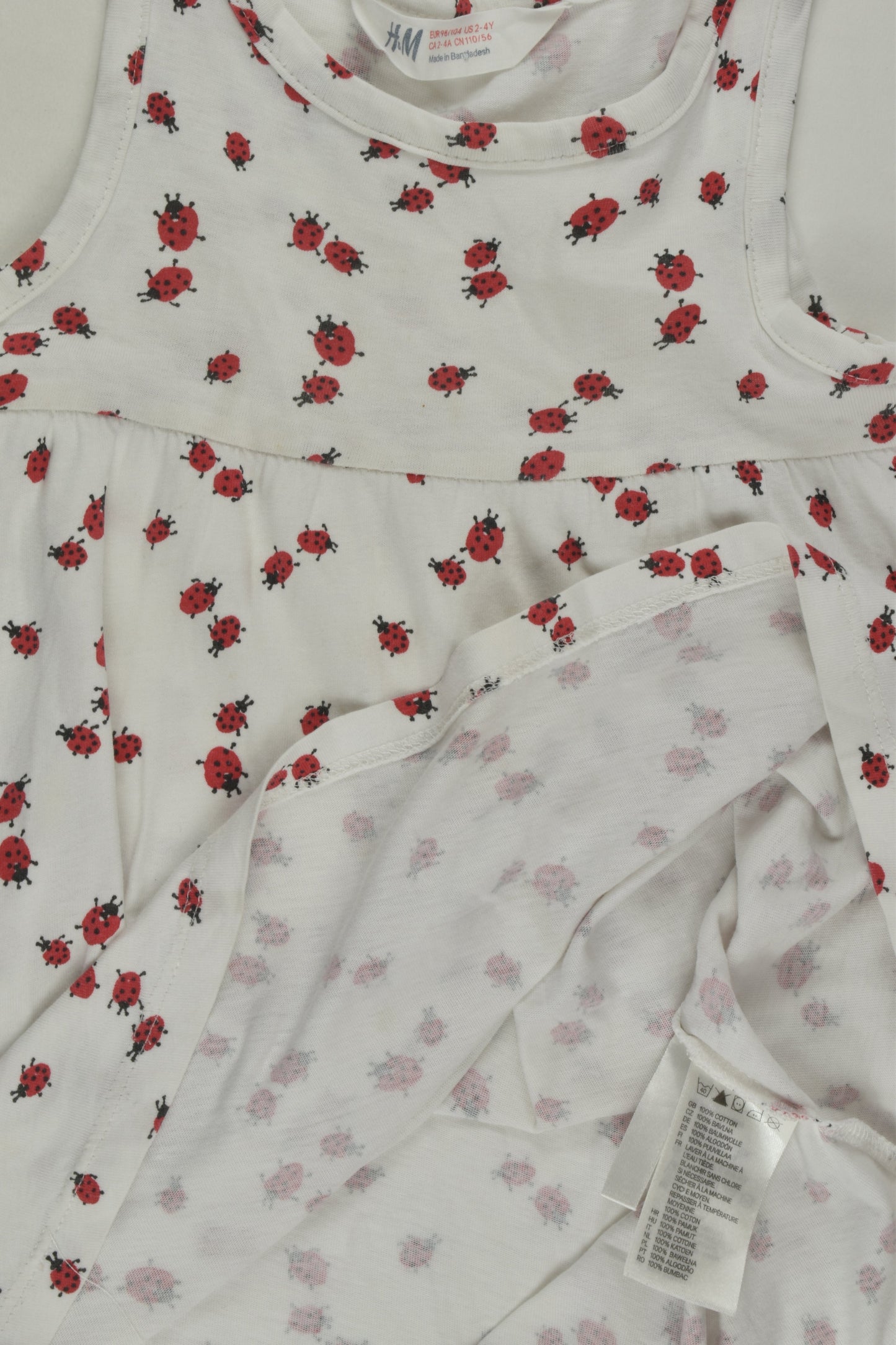 H&M Size 3-4 (98/104 cm) Ladybug Dress