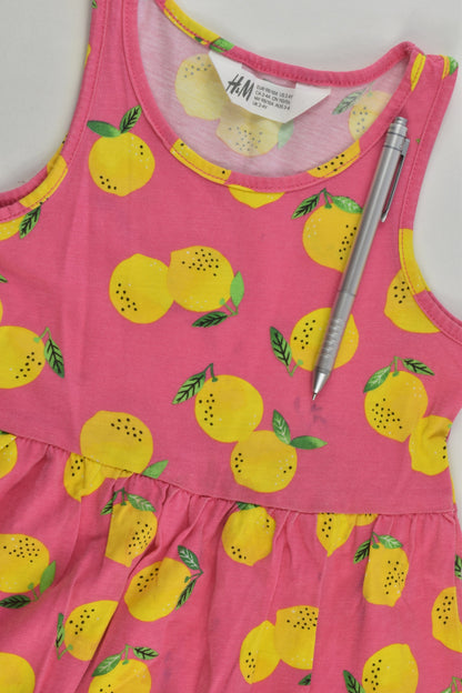 H&M Size 3-4 (98/104 cm) Lemon Dress