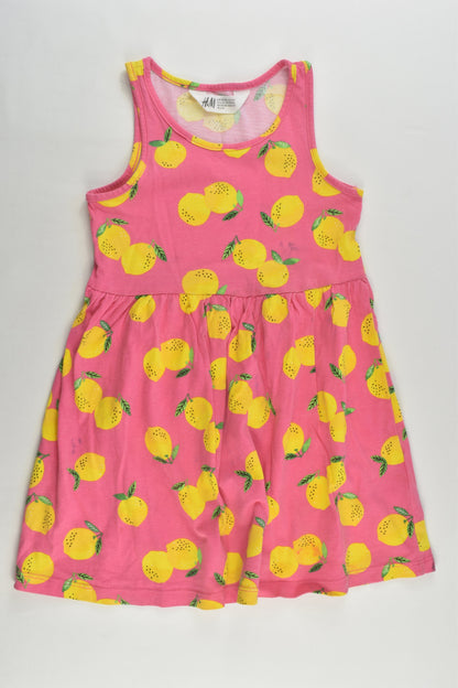 H&M Size 3-4 (98/104 cm) Lemon Dress