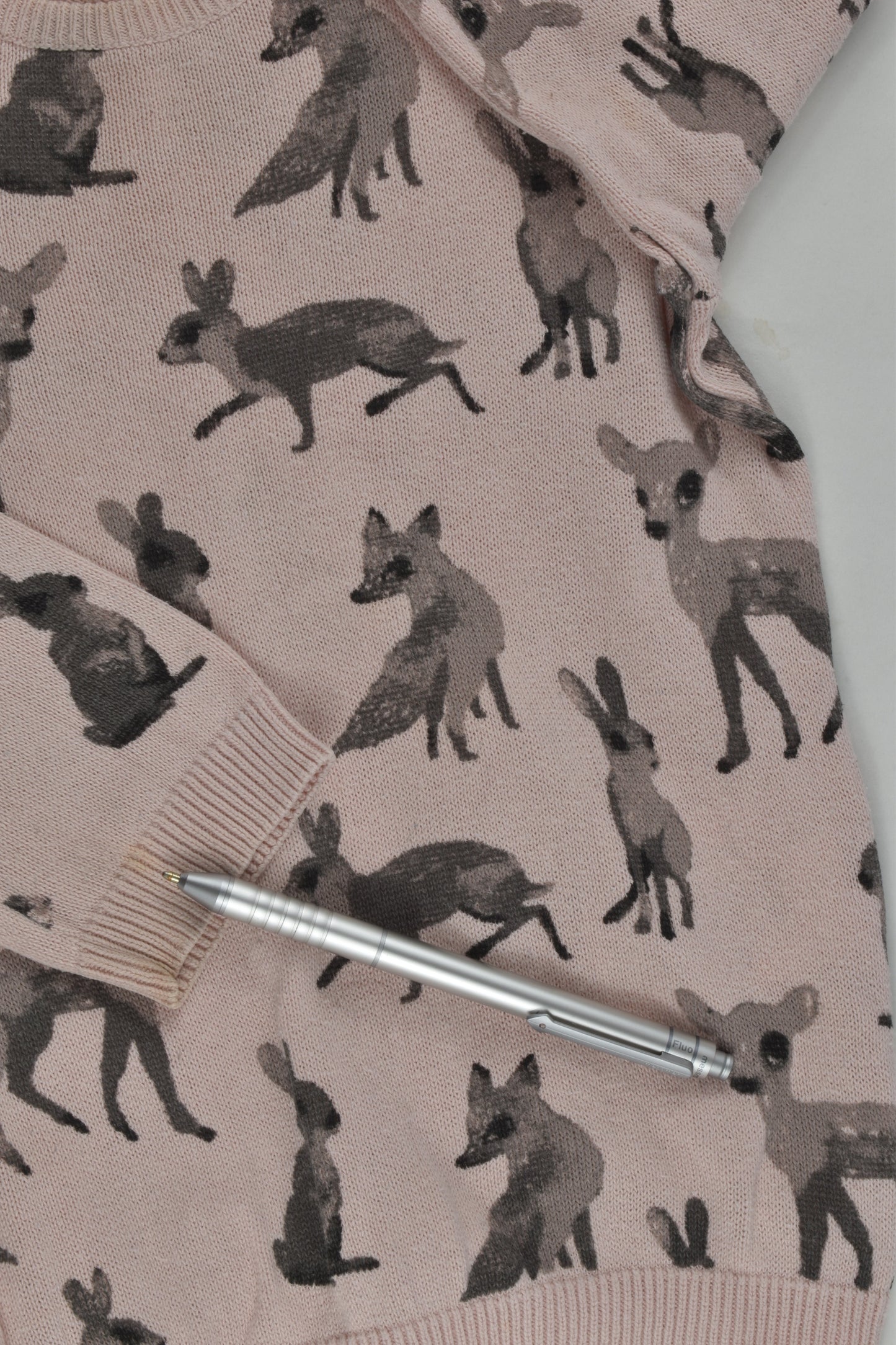 H&M Size 3-4 Forest Animals Knit Jumper