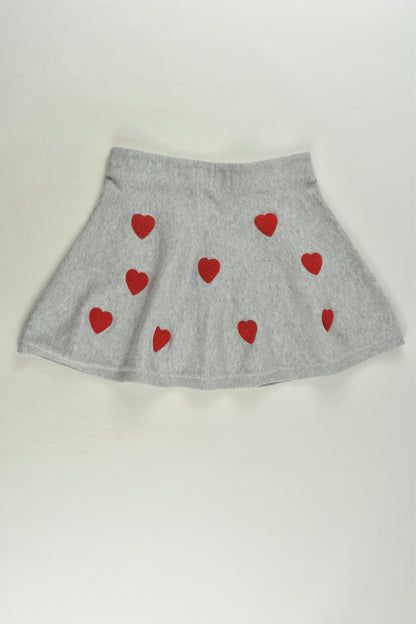H&M Size 3-4 Love Hearts Knit Skirt
