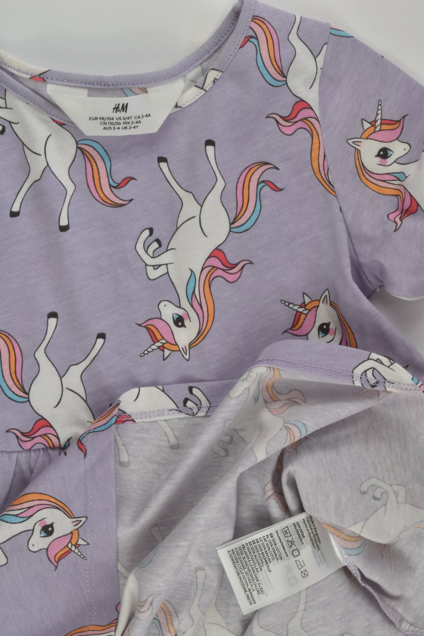 H&M Size 3-4 Unicorn Dress