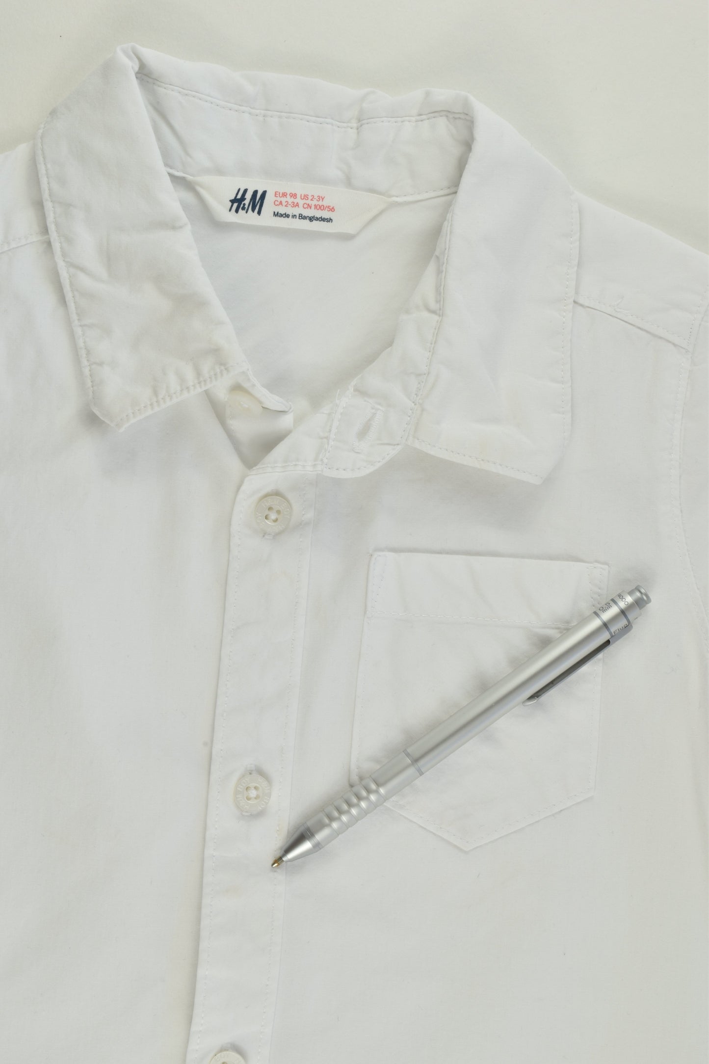 H&M Size 3 (98 cm) White Shirt